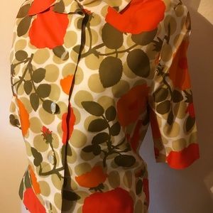 Vintage 1960’s graphic flower print top / shirt